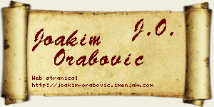 Joakim Orabović vizit kartica